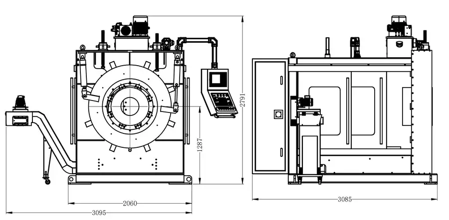 CNC beveling machine pipe